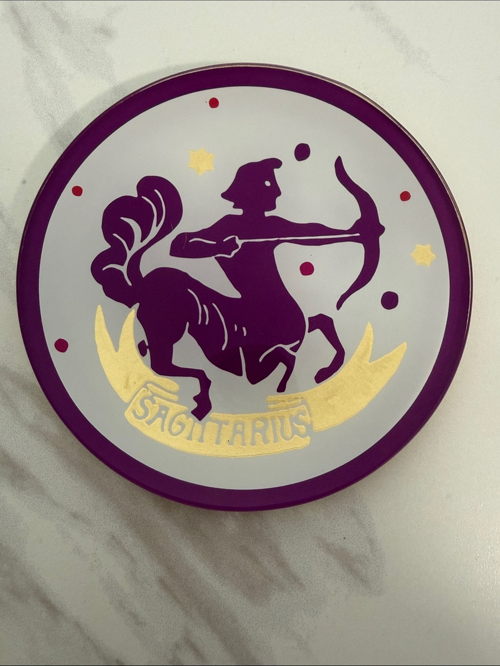 C. Wonder Purple & Gold Sagittarius Wall Mirror